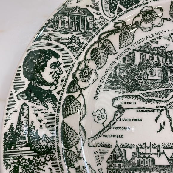 Kettlesprings Kilns, Alliance Ohio Vintage New York State Highway 20 Green Plate - Picture 3 of 8